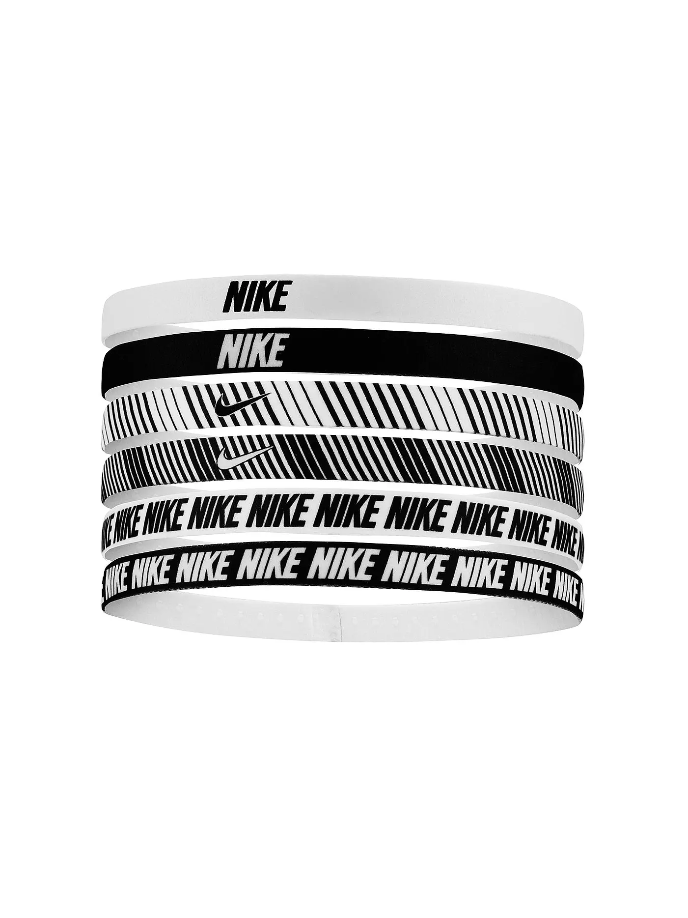 NIKE | Damen Haarbänder 6er Pkg. Printed | schwarz